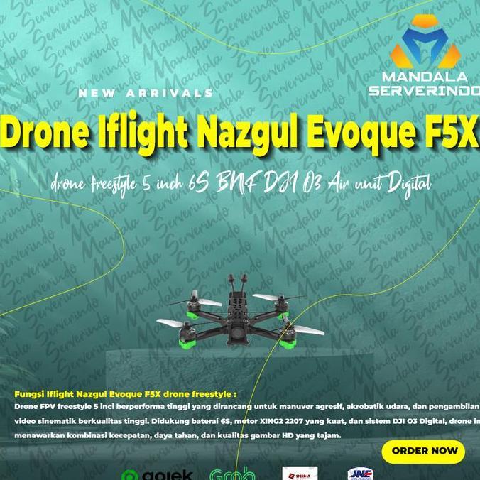 Iflight Nazgul Evoque F5X drone freestyle 5 inch 6S BNF DJI O3 Air unit Digital