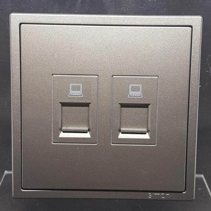 SIMON I7 GREY OUTLET DATA / OUTLET DATA (TWIN DATA CAT 6)