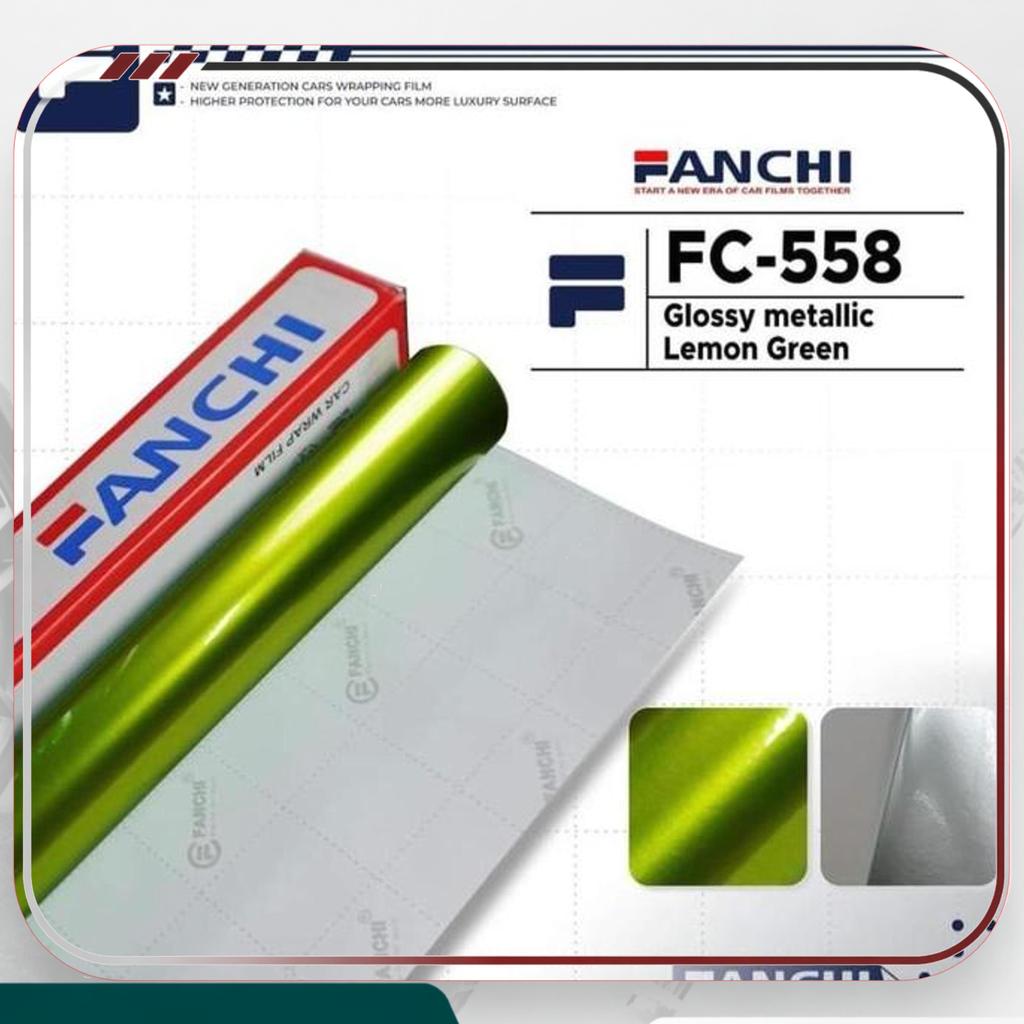 Roll Sticker Fanchi Fc 558 Candy Glossy Mettalic Lemon Green Roll