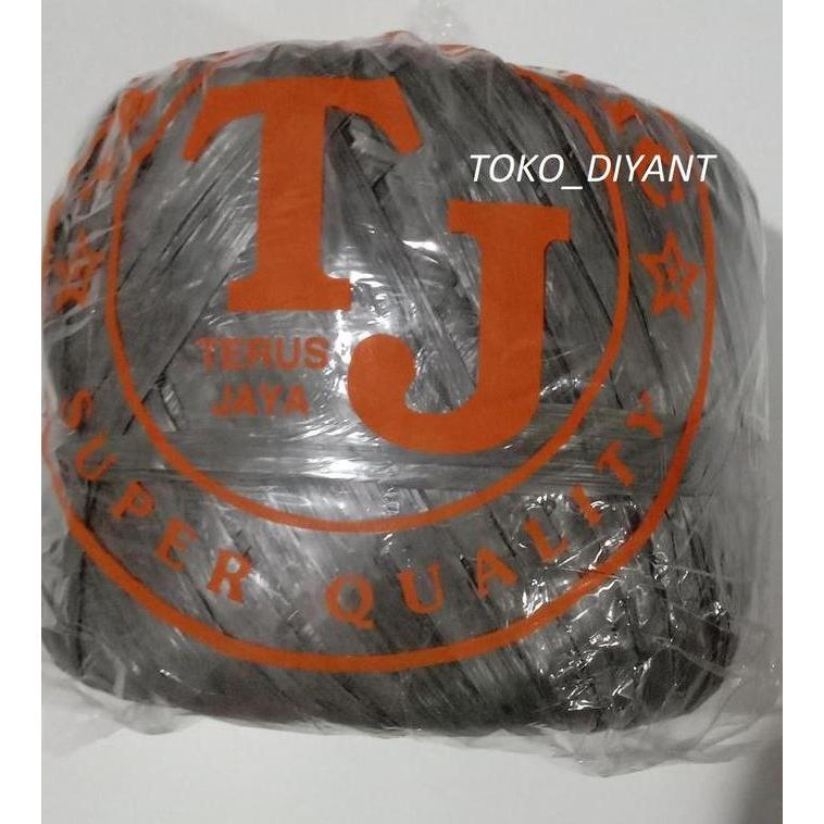 Tali rafia plastik TJ hitam super berkualitas 1kg 1 kg rapia
