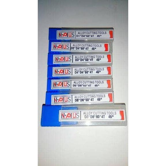 paket endmill murah 1 set isi 7 pcs...endmill diameter 1-8 mm