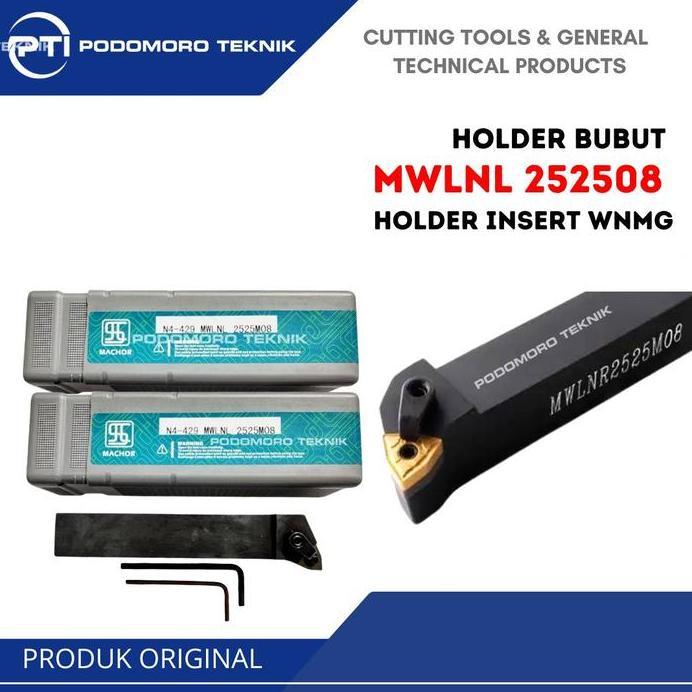 Holder MWLNL 2525 Holder Bubut Insert WNMG08 Gagang Pisau Bubut