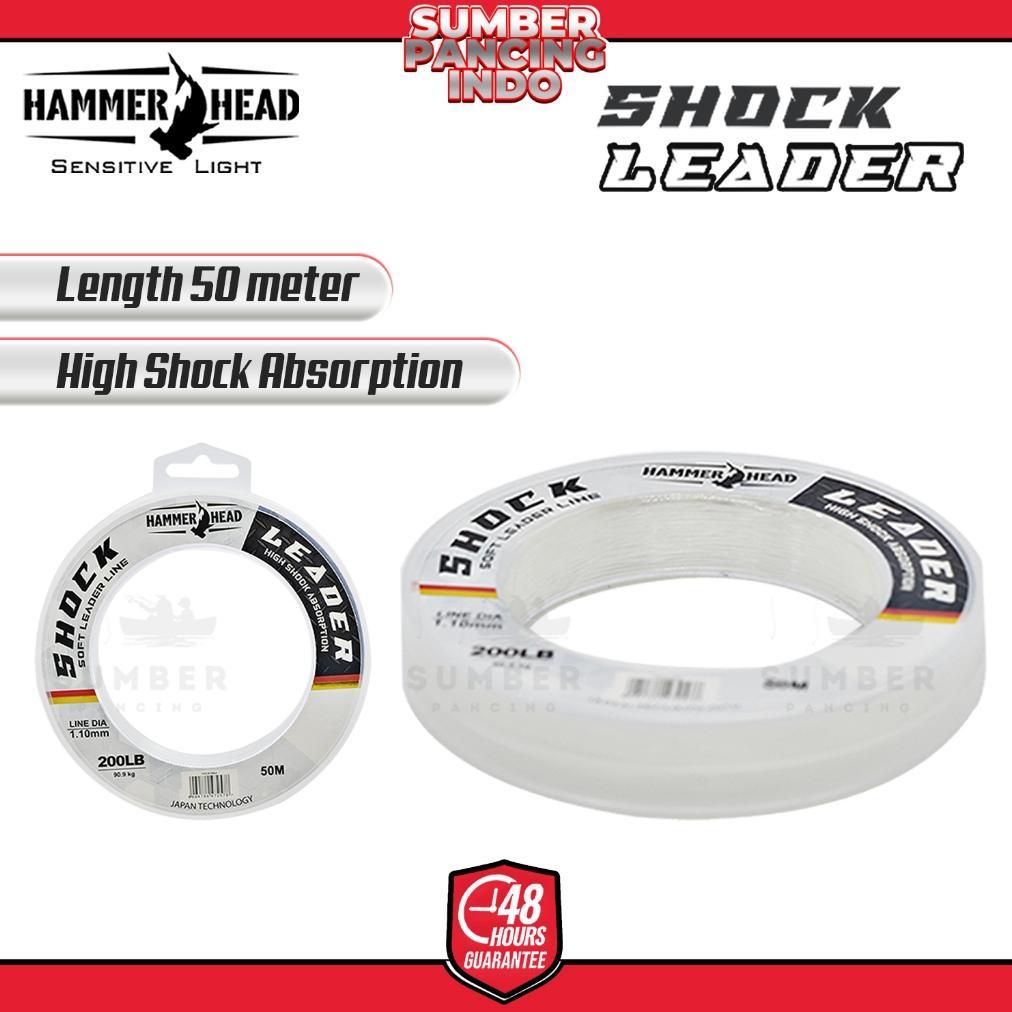 HAMMER HEAD Senar Pancing SHOCK LEADER 50M Clear Invisible Underwater Tali Pancing Leader Japan Mate