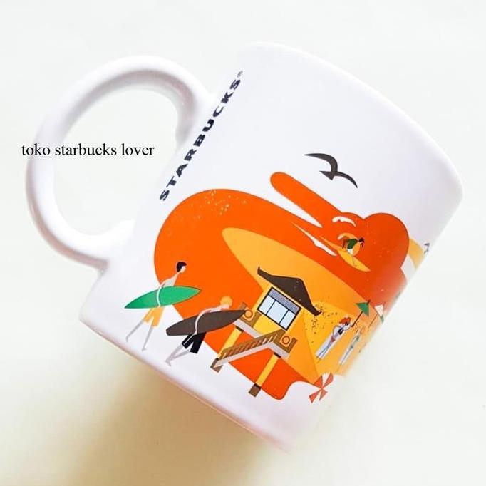 Starbucks Tumbler Mug Ceramic Grande Pemandangan Kuta Bali 473ml