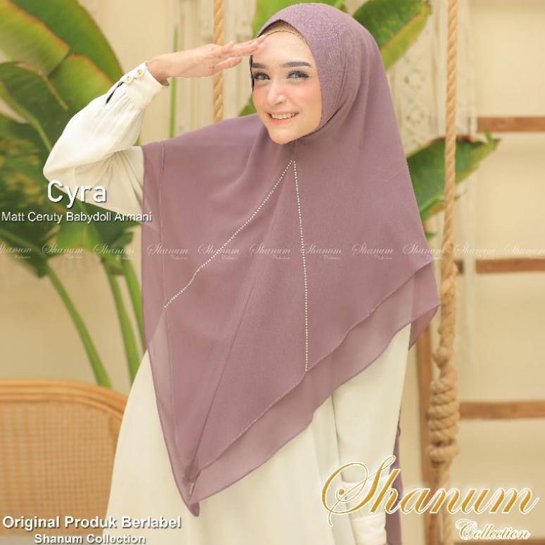 NEW PRODUCT SHANUM - Jilbab Hijab Khimar Syari AYANA Ceruty Babydoll 2 layer/Kerundung Instan Jumbo 