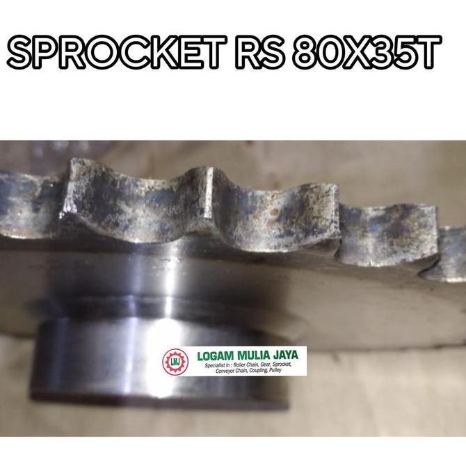 SPROCKET RS 80 SINGLE GI 35 SPROCKET RS 80X35T GEAR GIR RS 80X35T RS