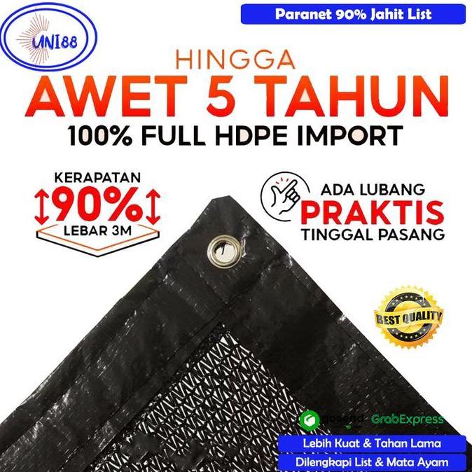Parkz- Paranet 95 Persen Anti Uv / Jaring Paranet Anti Hujan / Paranet 90% Grade A / Jaring Peneduh 