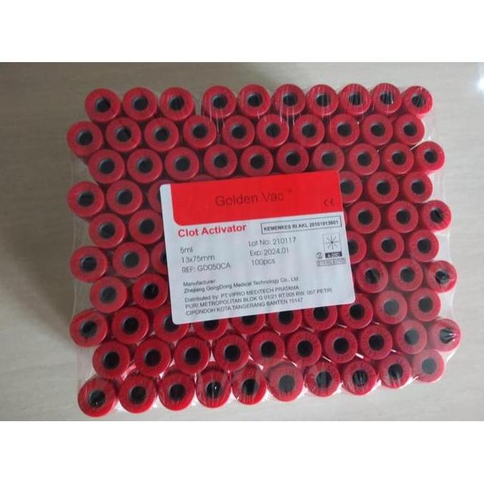Tabung Clot Activator - GOLDEN VAC