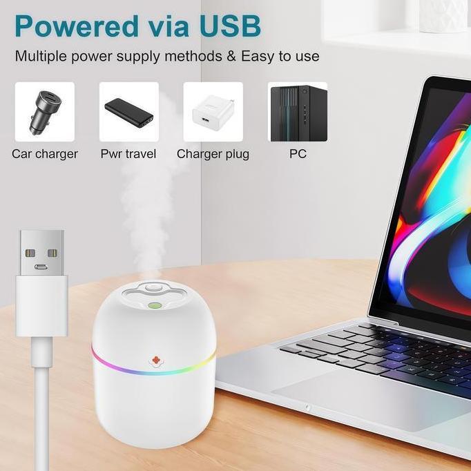 TERLARIS AIR HUMIDIFIER DIFFUSER PELEMBAB UDARA HUMIDIFIER CATU DAYA USB COCOK UNTUK RUANG BELAJAR K