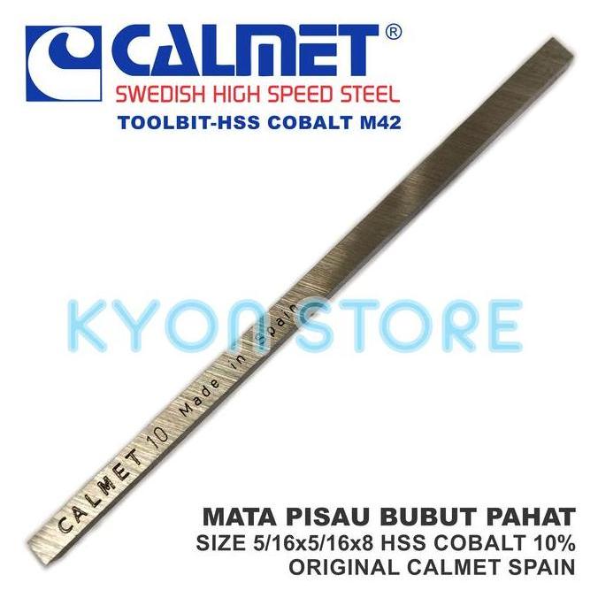 Mata Pisau Bubut Pahat Size 5/16X5/16X8 Hss Cobalt 10 M42 Calmet Terbatas