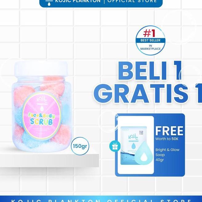 Kojic Plankton Special Bundling Booster Unicorn Scrub 150Gr Mini Ght Glow Soap 90Gr 40 Gr Perawatan 