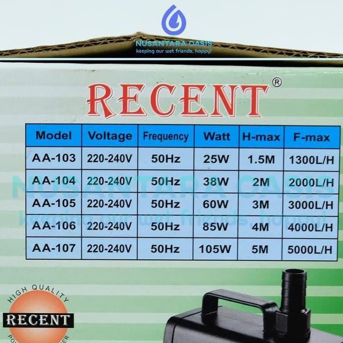 Hobiikan- Pompa Air Celup Recent Aa-105 Submersible Pump Aa 105 Aa105