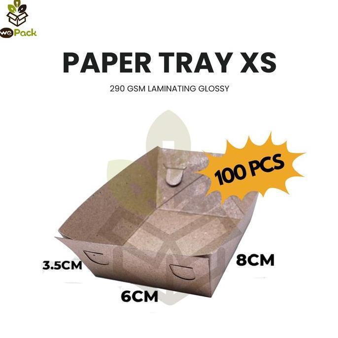 Essen- Paper Tray Wadah Nampan Makan Kertas Snack Kentang Goreng Laminasi