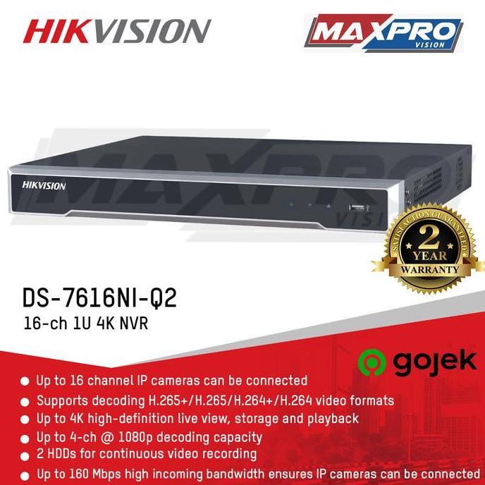 TERLARIS NVR HIKVISION DS-7616NI-Q2