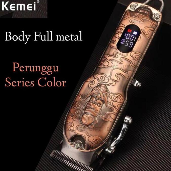 Barubngt- Kemei Km 3705 Alat Cukur Rambut Hair Clipper Electric Cordless Rpm Dital Mesin Cukuran Km-