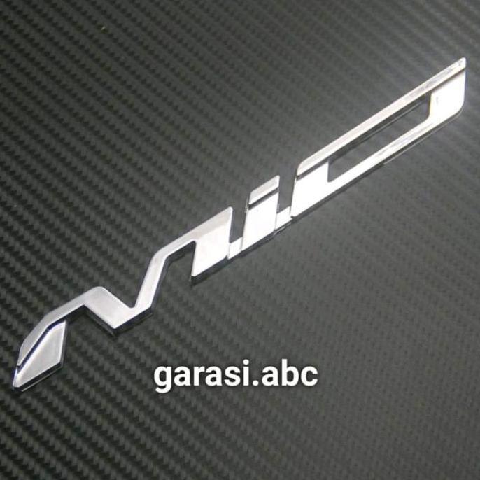 Banivestiwall - Stiker Emblem Badge Body Yamaha Mio Timbul 3D Sticker Tulisan Logo Krom Chrome 3 D D