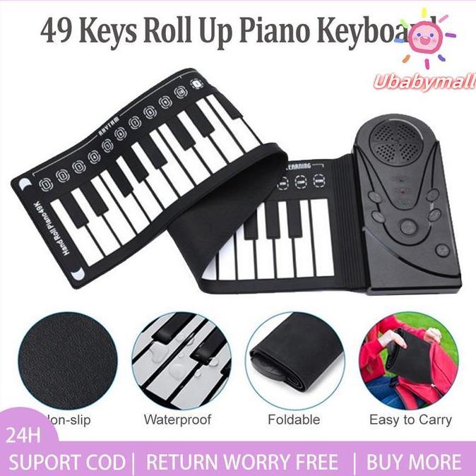 desi_wdd - cod88 keys piano keyboard portable lipat silikon fleksibel hand roll up elektrik piano el