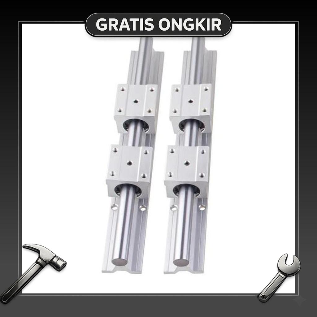 4Pcs/Set Sbr16Uu Linear Block Bearing Sliding 16Mm Sbr16 Linear Guide Bearing Blovk Sliding Cnc Rall