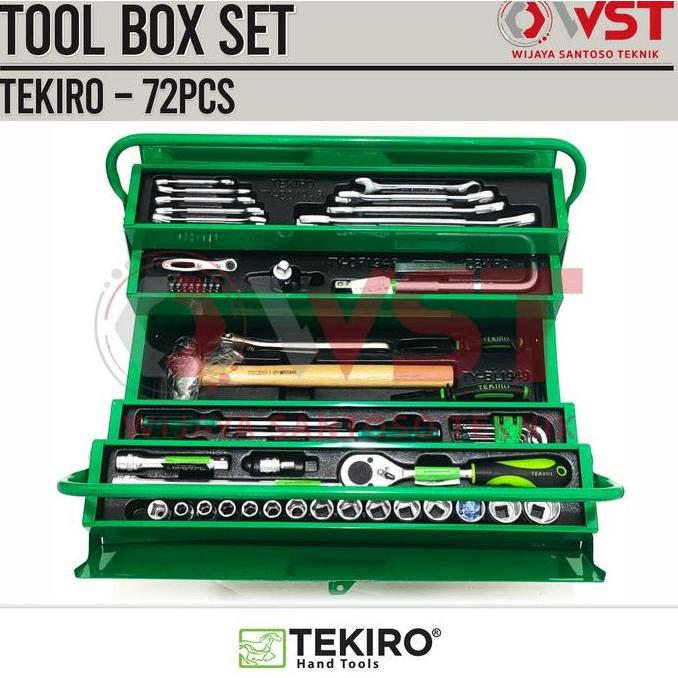 TEKIRO TOOLBOX SET 72PCS / MECHANIC TOOLS SET 72 PCS TOOL KIT SET ORIGINAL DAN TERPERCAYA