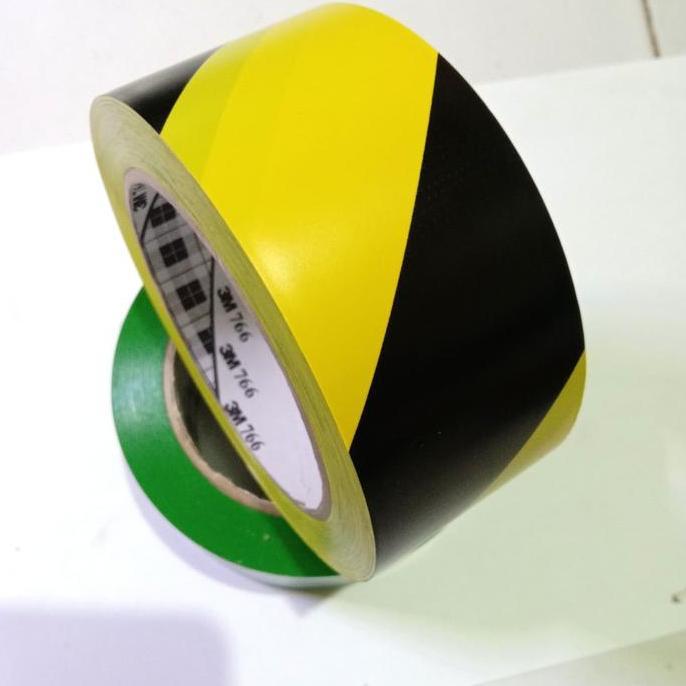 Terjaminmutu- Lakban Lantai 3M 766 Kuning Hitam - Isolasi Lantai Vinyl " X 33 Meter