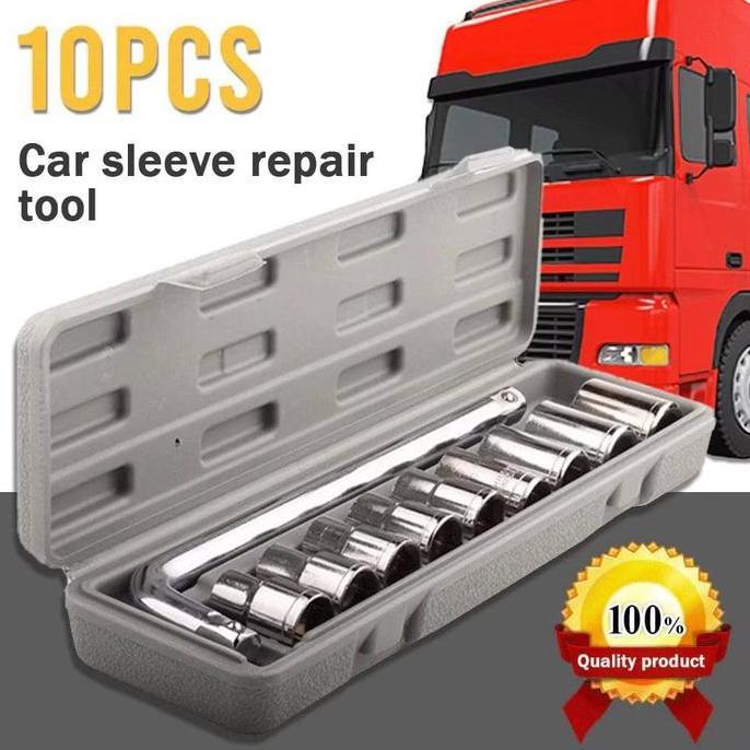 Arifin_dessa - KUNCI SOCKET WRENCH-Kunci Socket 10 pcs dan 27 Pcs Mata Kunci Socket Set 10 Pcs