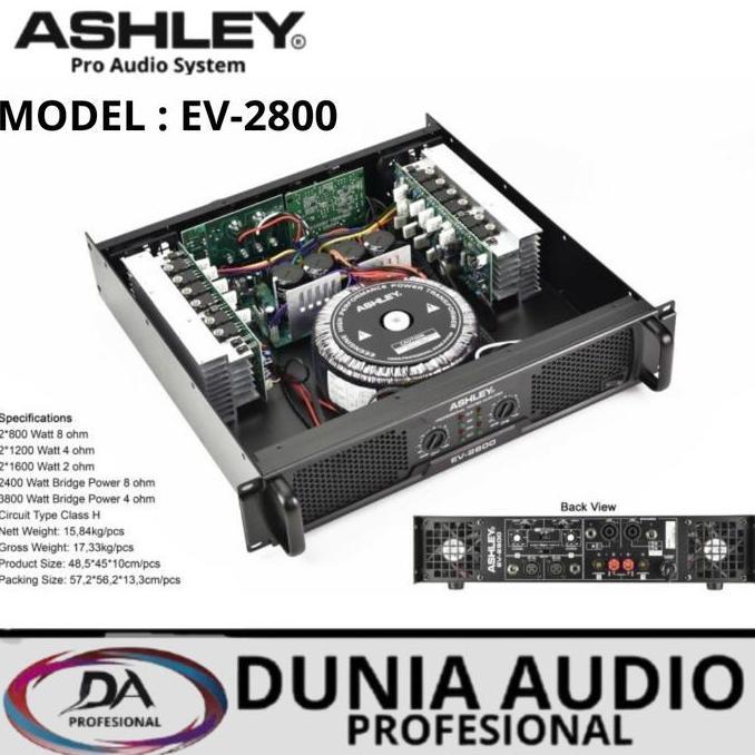 Murah Power Amplifier Ashley Ev 2800 Original Ashley Ev 2800