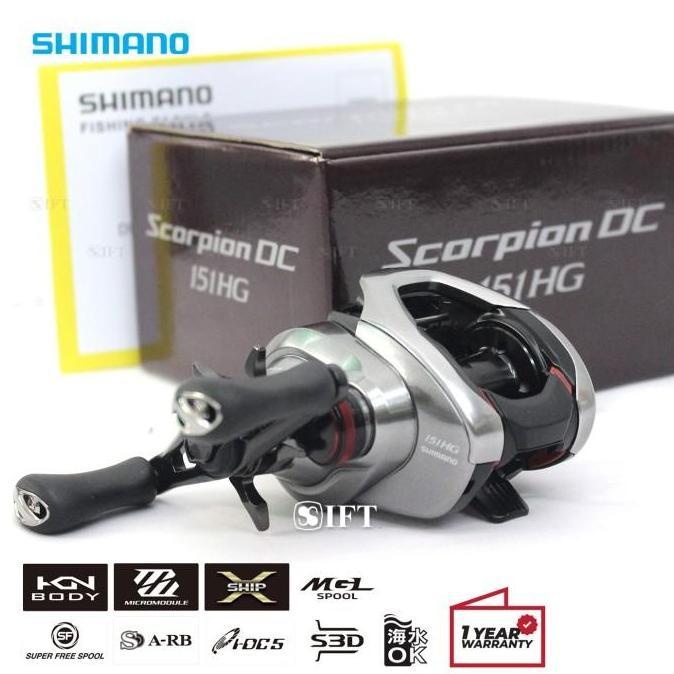 TERMURAH - Reel BC Shimano SCORPION DC 151XG 151HG | Bait Casting 2021 GARANSI