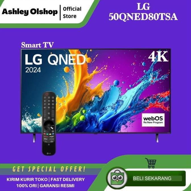 TERLARIS TV QNED 50 UHD 4K SMART TV LG 50QNED80TSA 50QNED80 LG 50QNED QUANTUM DOT MINI LED LG [ORI]