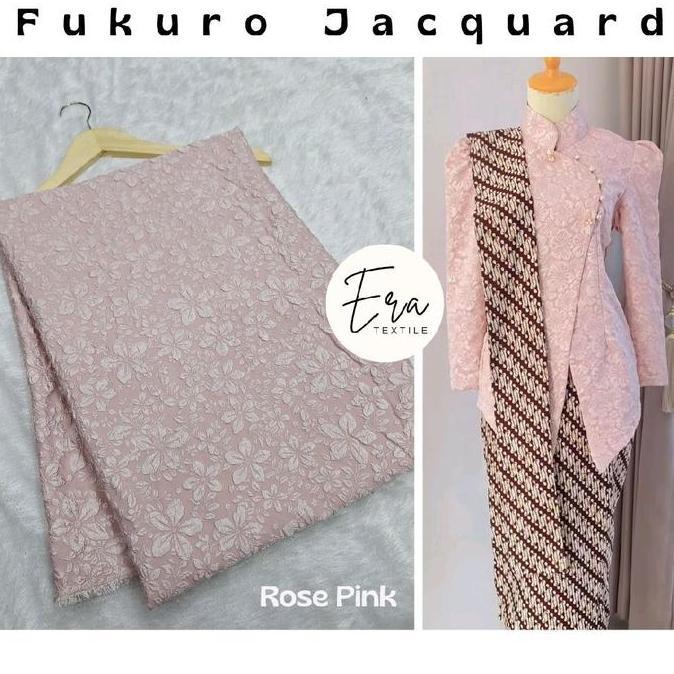 Lengkappoll- Kain Fukuro Jacquard Emboss , Bahan Kebaya Janggan Elegant - Bahan Jacquard Fukuro, Jag