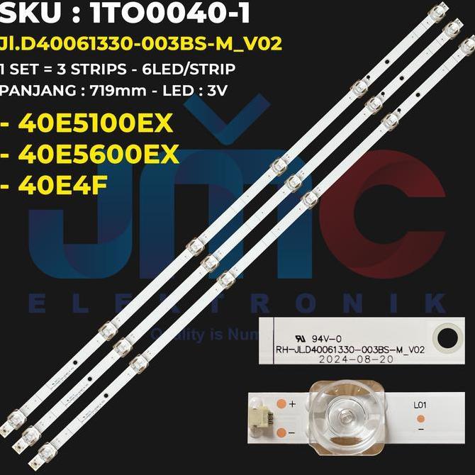 TERLARIS!! BACKLHT TV HISENSE 40 INCH 40E5100EX 40E5600EX 40E5100 40E5600