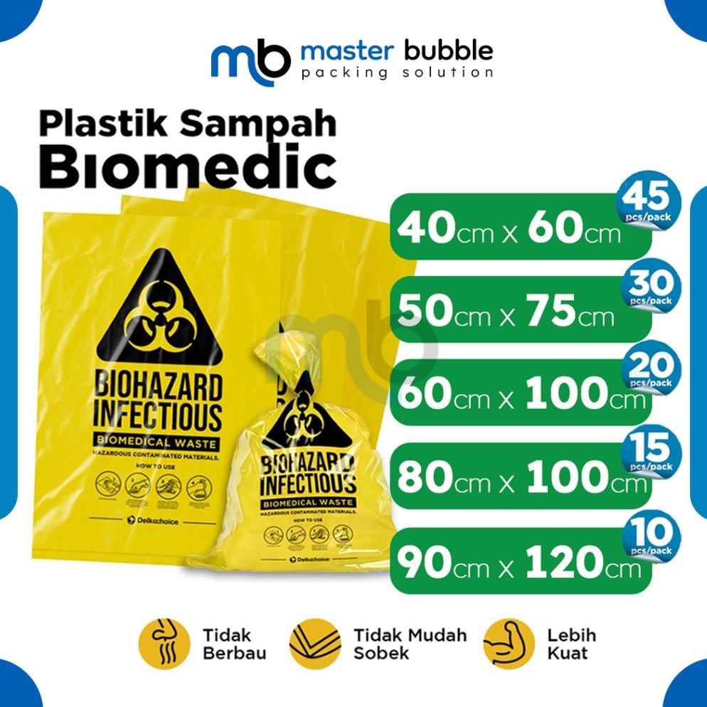 Kantong Plastik Sampah BioHazzard Sampah Limbah Medis plastik Infeksius Delkochoice
