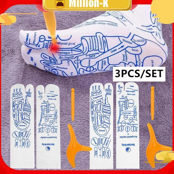 ICHENGO Kaos Kaki Pijat Massage Socks Therapy Kaos Kaki Terapi Pijat Kaus Kaki Titik Pijat Kaki PROT