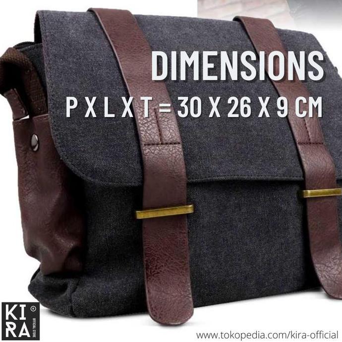 Tas Selempang Minimalis Tas Selempang Pria Canvas Shoulderbag Sekolah Kuliah Kerja Cowok