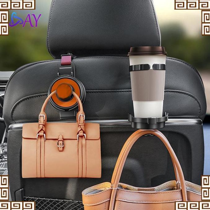 VIVIJEE Foldable Air Vent Outlet Car Drink Cup Holder Car Jepit Cup Organizer Botol Minum Mobil Gant