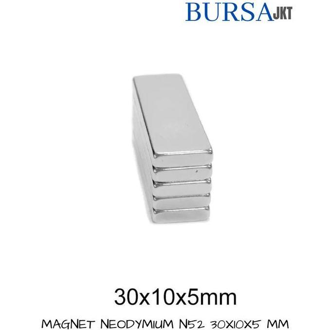 JAOPMAM STRONG MAGNET SUPER KUAT N52 NdFeB SQUARE BAR BATANG 30X10X5 MM PROTOK