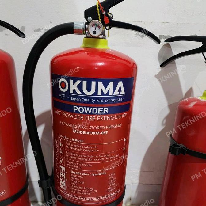 TERLARIS OKUMA - 05P POWDER 5KG TABUNG ALAT PEMADAM API RINGAN APAR KEBAKARAN