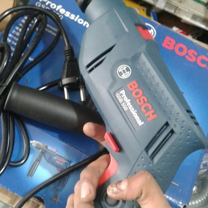 Mesin Bor 13 mm Bosch GSB 550 Impact Drill Bor Tangan Listrik Beton