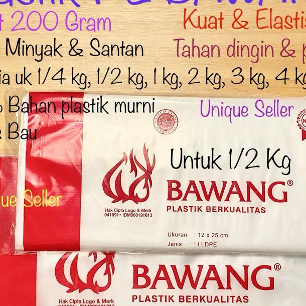Plastik Pe Bawang Tebal 03 Uk 10X20 (1/4 Kg) 12X25 (1/2 Kg) 15X30 (1 Kg) 18X35 (2 Kg) 20X35 (3 Kg) 2