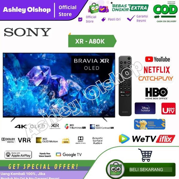 TERLARIS TV OLED SONY BRAVIA 77A80K 4K GOOGLE TV ANDROID SONY XR-77A80K 77 INCH
