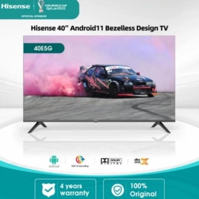 TERLARIS LED HISENSE 40E5G ANDROID 11 DITAL TV BEZELLESS TV 40 INCH