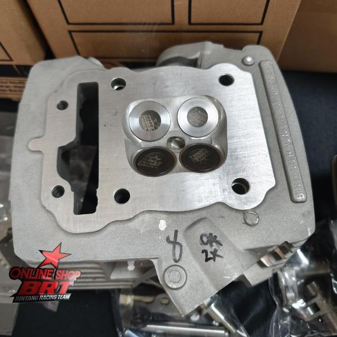 PAKET CYLINDER HEAD CRF 150 VERZA NEW MEGAPRO PORTING CNC 4 KLEP BRT KOP CRF4V 4KLEP 4 VALVE