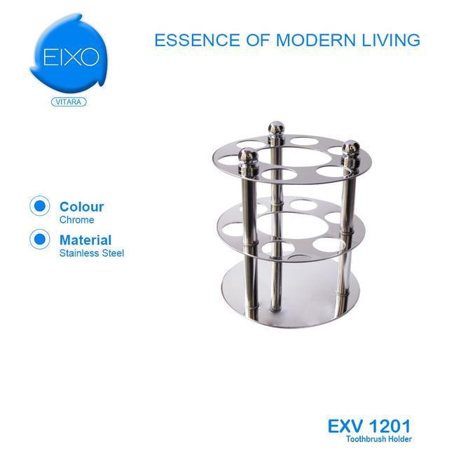 Eixo Vitara Toothbrush Holder Rak Sikat Gi Meja Dinding Stainless