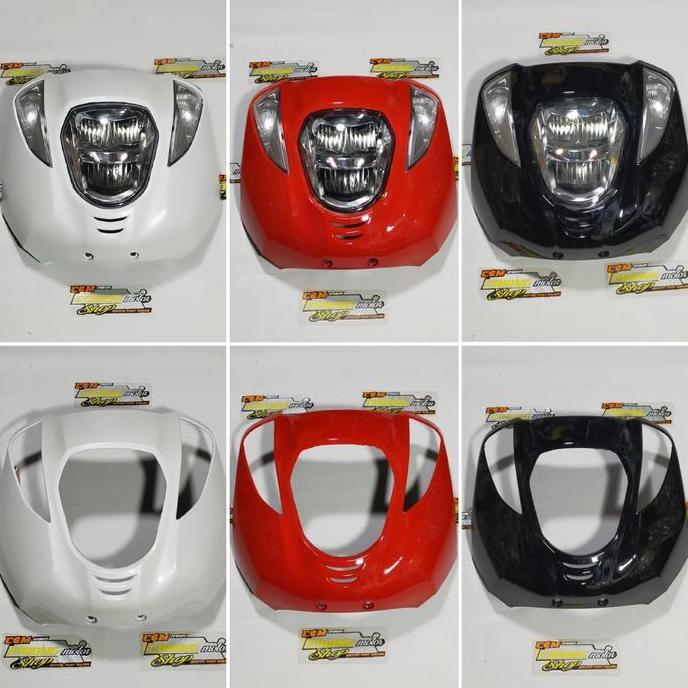 panel tameng+reflektor lampu depan honda genio.