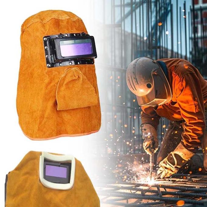TERLARIS TOPENG LAS KULIT SAPI TOPENG WELDER AUTO DARKENING WELDING PELINDUNG LAS WAJAH CAP LAS WELD