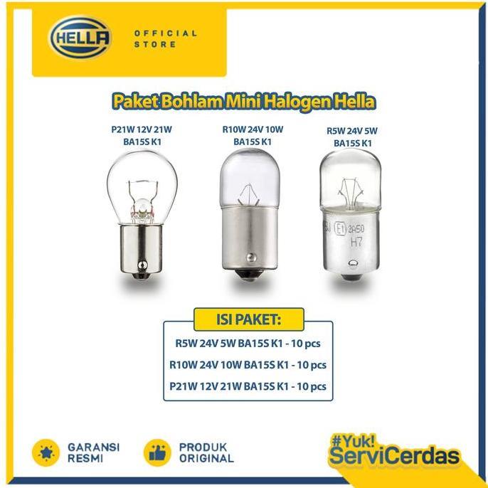 Paket Bohlam Mini Halogen Hella - Lampu Mobil