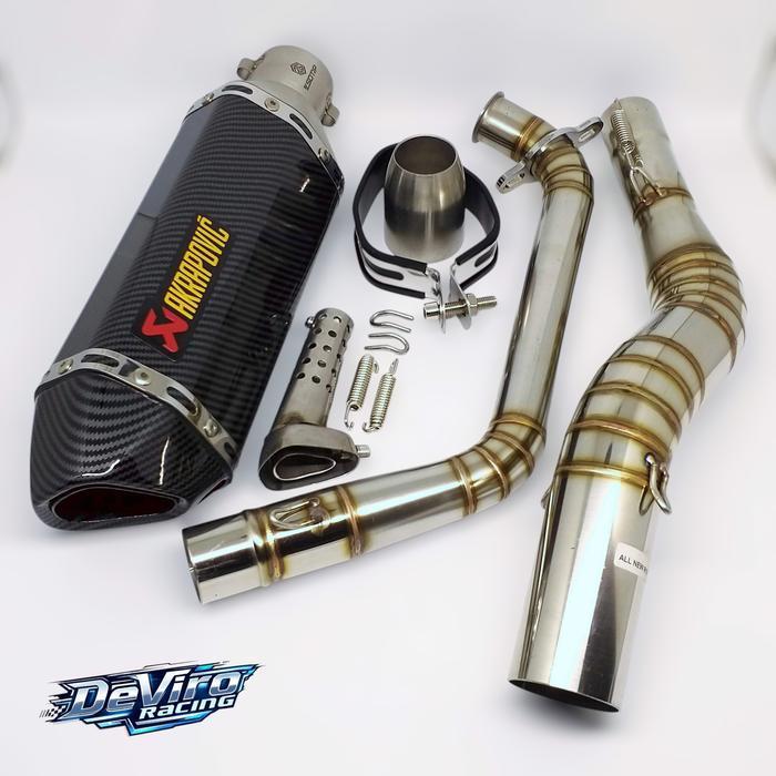 Knalpot Akrapovic Hzc Import Full System R15 V3 V4 Cbr Sonic 150R Gsx R150 S150 Mt15 Cb150X Xsr 155 