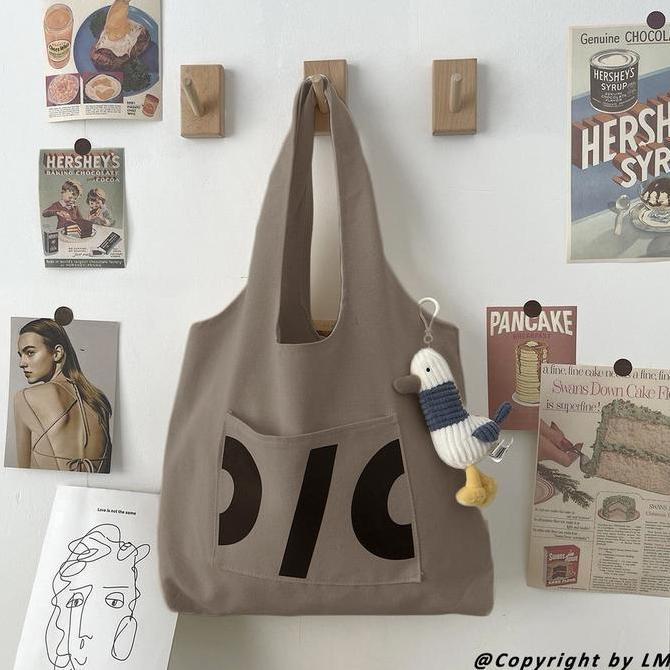 TERKINI Tas Totebag Wanita Tas Kuliah Aesthetic Bisa COD Totebag Kain Kanvas Canvas TERKINI