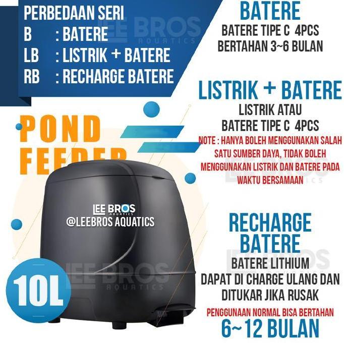 Effort- Londa Pond Feeder 10L / Automatic Fish Pond Feeder / Koi Feeder Kolam / Feeder Kolam Ikan Ko
