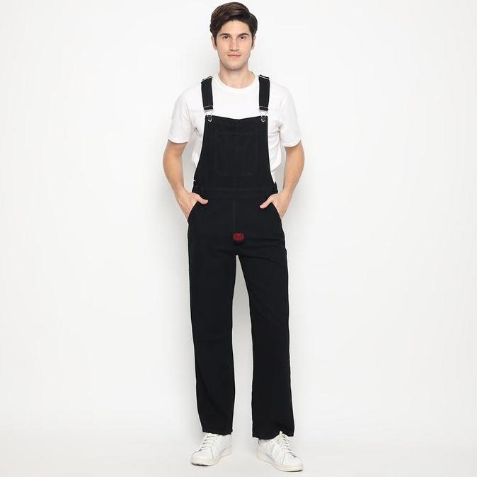 Trousers- Straight Reguler Fit Jumpsuit Overall Wearpack Celana Panjang Pria Jeans Adjustable