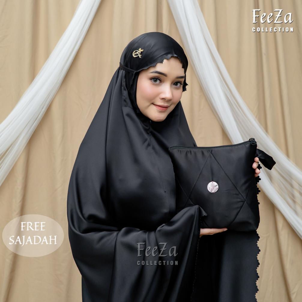 Feeza Mukena Dewasa Silk 2In1 Feeza Set Sajadah Laser Cut - Mukenah Dewasa Mukena Travel Mukenah Tra